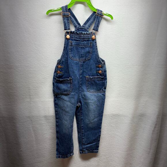 Wonder Nation Girl's Denim Overalls - Size 3T - Adorable! - Picture 1 of 4